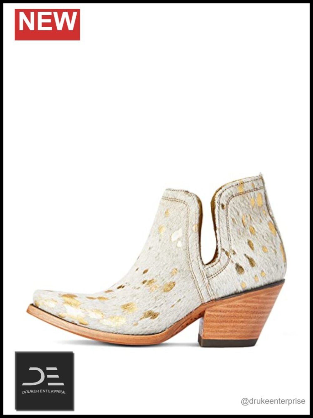 Ankle Boot with Slip On and Block Heel in Faux Leather - Picture 4 of 4